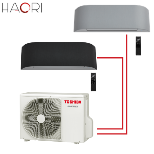 Climatizzatore Dual split inverter  Wi-Fi Toshiba HAORI con una unità interna da 10000  e una da 13000 BTU
