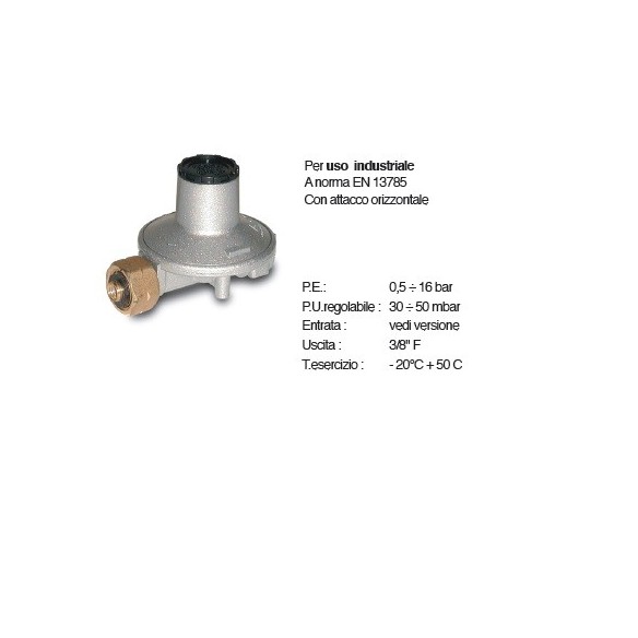 Regolatore Bassa pressione per GPL secondo stadio 3 Kg