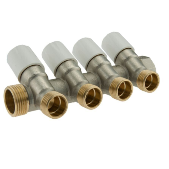 Collettore Distribuzione Sanitaria 4 vie con Valvole – TDM BRASS