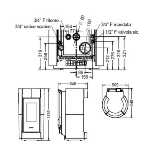 Thermorossi Chic Idra 18 EVO – Termostufa a Pellet Classe 5 Stelle