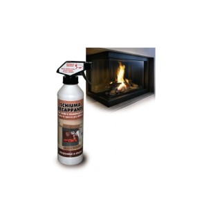 Schiuma decapante puliscivetro per termocamini