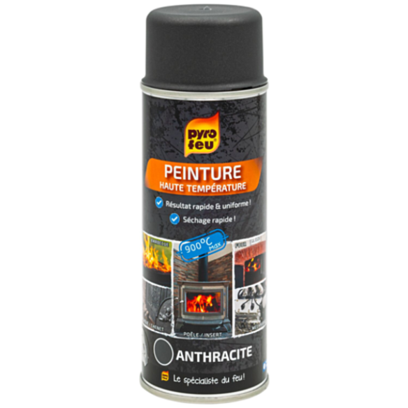 Vernice termica antracite 900°C spray 400 ml Pyrofeu