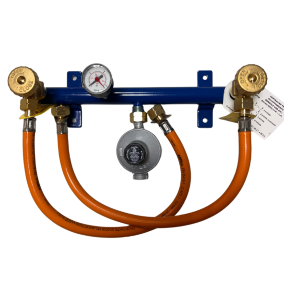 Kit Centralina Gas GPL 2 Bombole + Flessibili + Regolatore