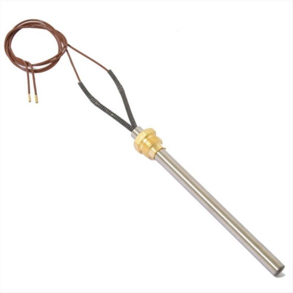 Cartuccia resistenza per stufa a pellet filetto 3/8 diametro 9.9  L.136mm