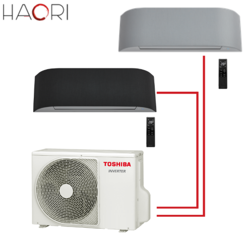 Toshiba Haori Dual split 10000+13000 BTU Inverter Wi‑Fi A++