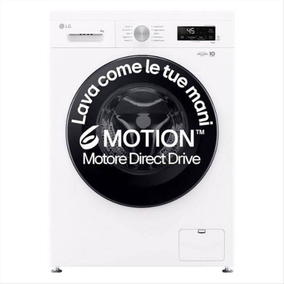 Lavatrice LG F4NX1008NWK 8 kg 1400 giri Classe A Vapore Wi-Fi Direct D