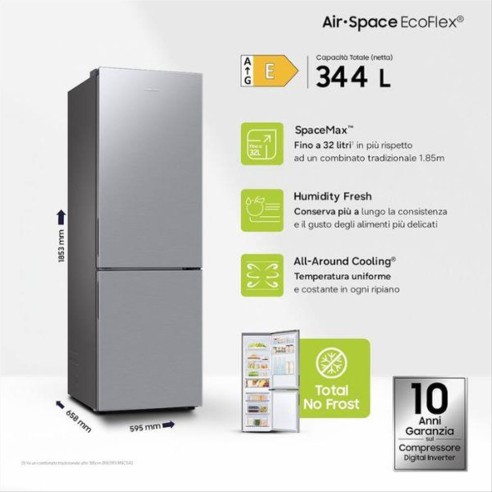 Frigorifero Combinato Samsung EcoFlex RB33B610ESA 344L NoFrost | BZ Co