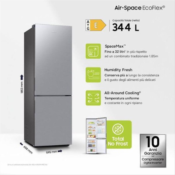 Frigorifero Combinato Samsung EcoFlex RB33B610ESA 344L NoFrost | BZ Co