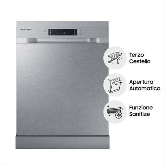 Lavastoviglie Samsung DW60CG550FSRET 14 Coperti Inox Classe D | Serie 