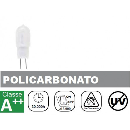 LAMPADA LED 1.5W, 110lm(+/-10%), Luce Fredda, Policarbonato